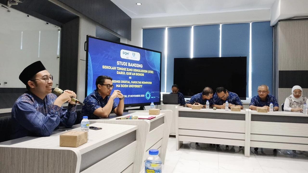 Perkuat Mutu Pendidikan Bisnis Digital Melalui Kerja Sama Tri Dharma, Masoem University Terima Studi Banding STIU Darul Quran Bogor