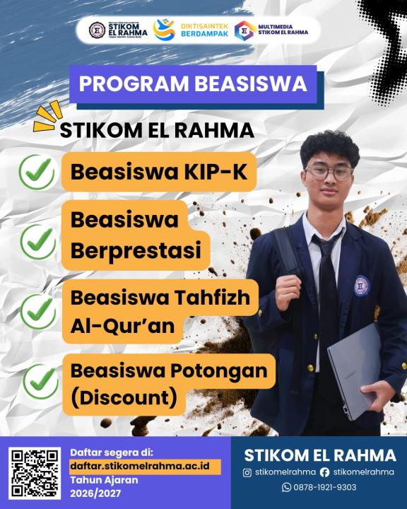 PROGRAM BEASISWA STIKOM EL RAHMA